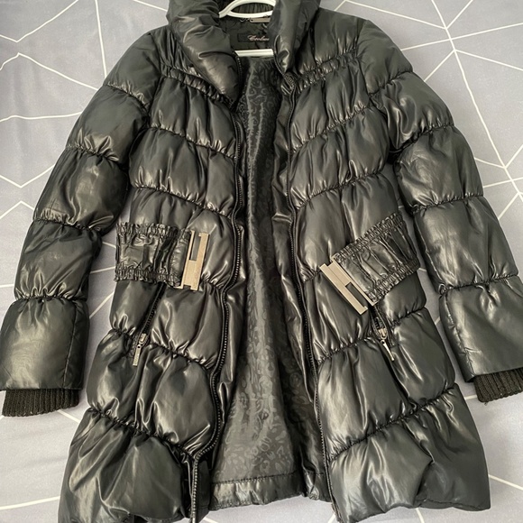 Cookat black stylish belted jacket size small - Picture 3 of 3